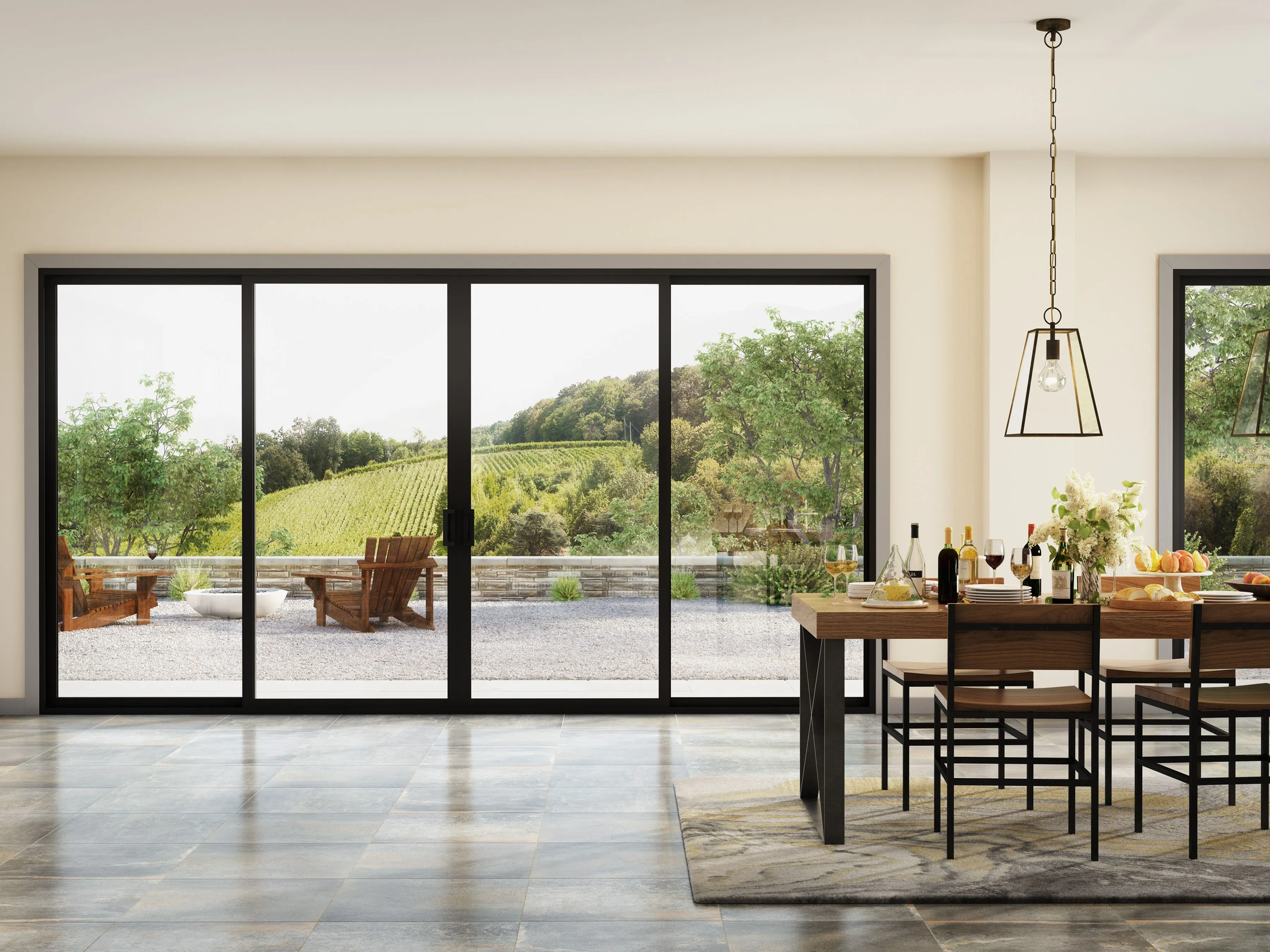 Sliding glass doors